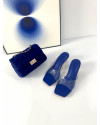Blue Faye PVC Glass Heel 